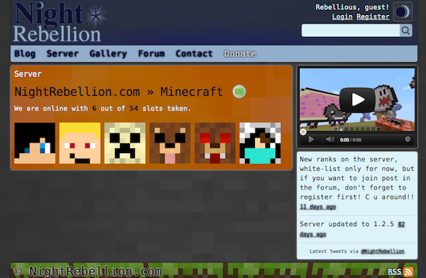 screenshot of logged in user faces